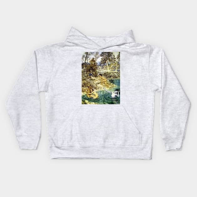 The Little Mermaid - Arthur Rackham Kids Hoodie by forgottenbeauty